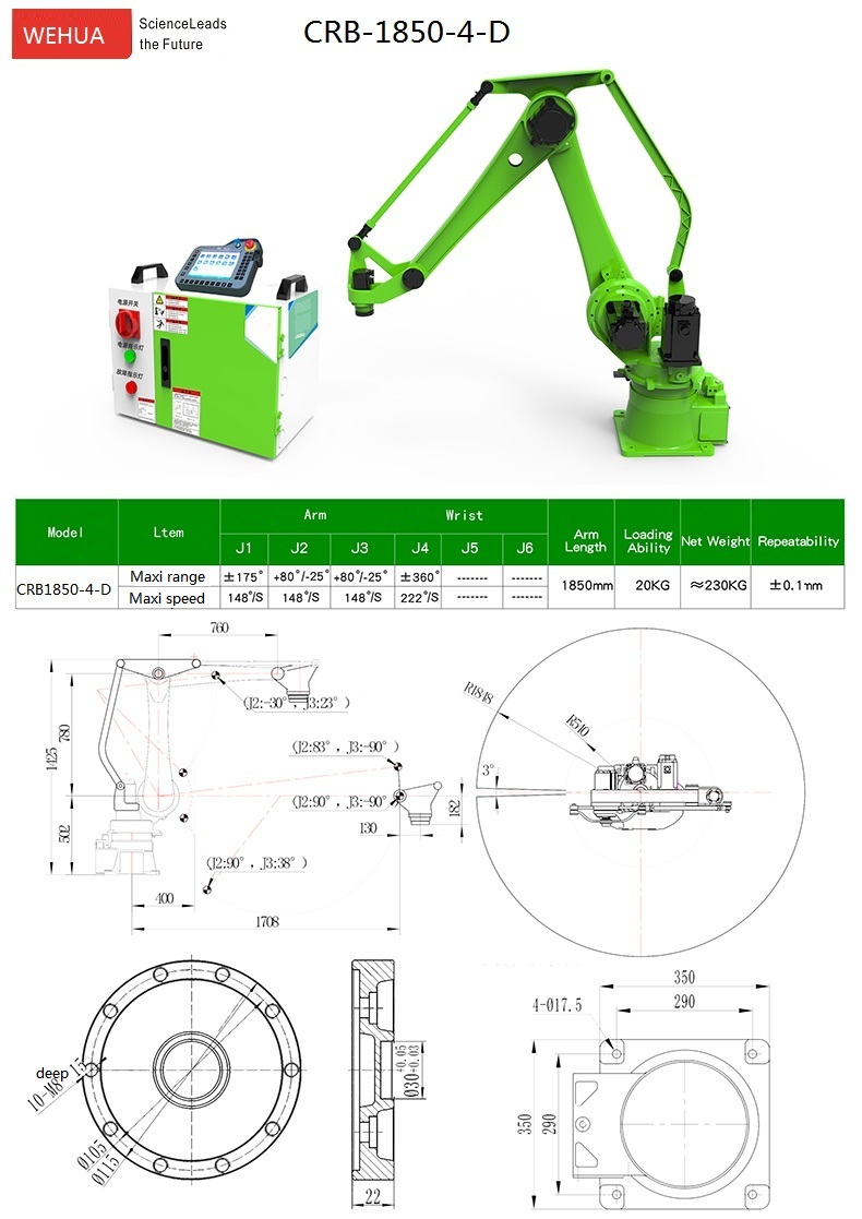 CRB Series of handling robots and palletizing robots    CRB-1850-4-D