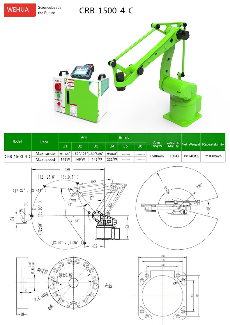 CRB Series of handling robots and palletizing robots    CRB1500-C-4